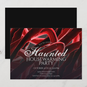 Gruselijke Housewarming Spetterende Halloween Fees Kaart