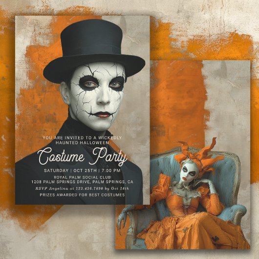 Grusig Halloween Kostuumfeest Kaart