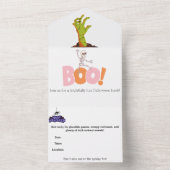 Grusige Halloween-feestuitnodiging All In One Uitnodiging (Binnen)