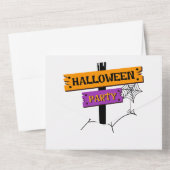 Grusige Halloween-feestuitnodiging All In One Uitnodiging (Achterkant)