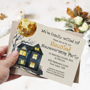 Grusige Halloween Housewarming Party Uitnodiging