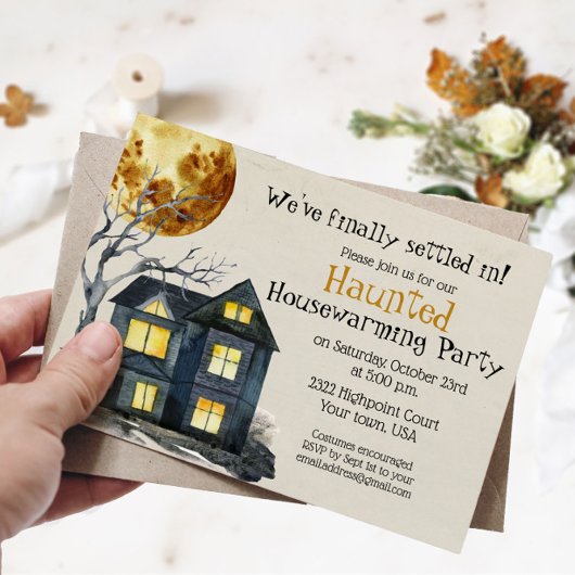 Grusige Halloween Housewarming Party Uitnodiging