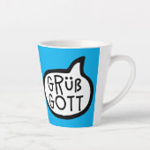 Grüß Gott, Beiers, Oostenrijkers, Duitse Hallo Latte Mok (Rechts)