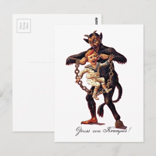Gruss vom (GROENEN/EVA, NL) Krampus Briefkaart (Voorkant / Achterkant)