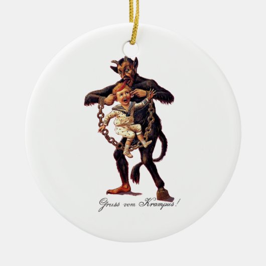 Gruss vom (GROENEN/EVA, NL) Krampus Keramisch Ornament (Voorkant)