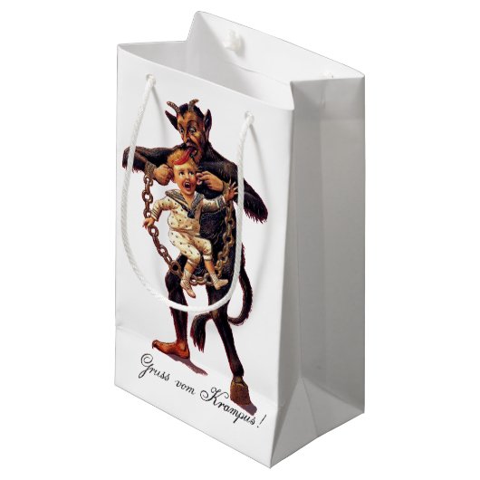 Gruss vom (GROENEN/EVA, NL) Krampus Klein Cadeauzakje (Voorkant Gekanteld)