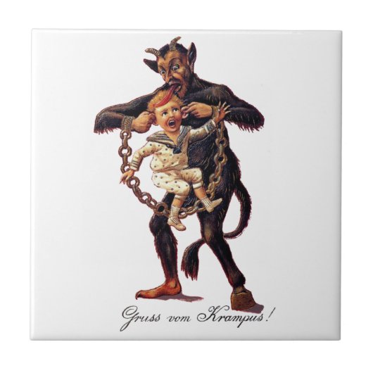 Gruss vom (GROENEN/EVA, NL) Krampus Tegeltje (Voorkant)