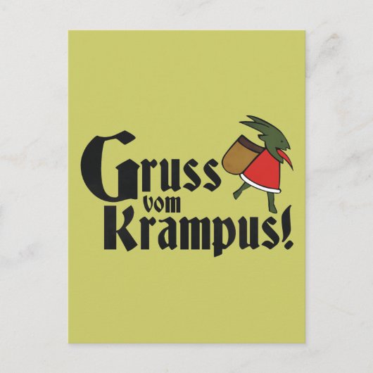 Gruss Vom Krampus Briefkaart (Voorkant)