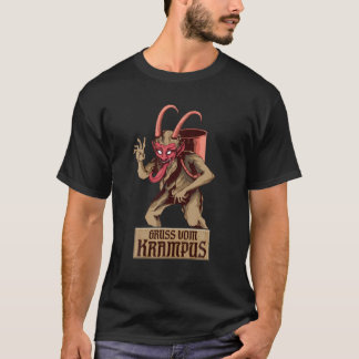 Gruss Vom Krampus Evil Merry Krampus kerstmis T-shirt