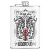 Gruss vom Krampus Flask Heupfles (Voorkant)