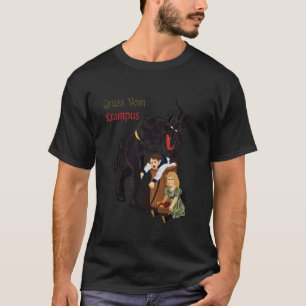 Gruss Vom Krampus Germaanse kerstdemon T-shirt