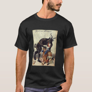 Gruss Vom Krampus Horror kerstkunst T-shirt