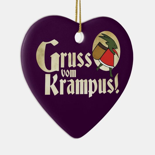 Gruss Vom Krampus Keramisch Ornament (Rechts)