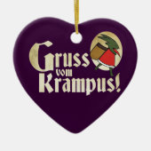 Gruss Vom Krampus Keramisch Ornament (Voorkant)
