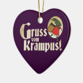 Gruss Vom Krampus Keramisch Ornament (Links)
