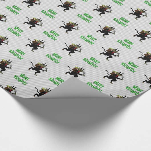 Gruss vom Krampus Merry Krampus Wrapping Paper 2 Cadeaupapier (Hoek)