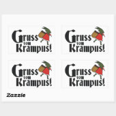 Gruss Vom Krampus Rechthoekige Sticker (Vel)
