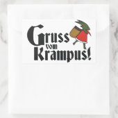 Gruss Vom Krampus Rechthoekige Sticker (Tas)