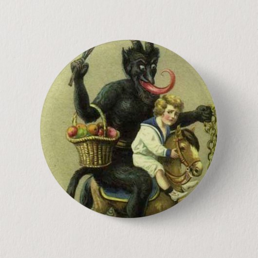 Gruss Vom Krampus Ronde Button 5,7 Cm (Voorkant)