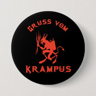  Gruss vom Krampus Ronde Button 7,6 Cm