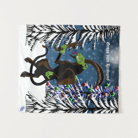 Gruss vom Krampus Wandkleed (Voorkant (horizontaal))