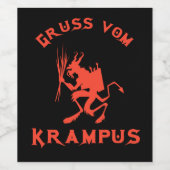 Gruss vom Krampus Wijn Etiket (Enkel label)