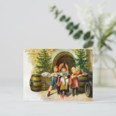 Gruss von Munchen, Duitsland, Kerstmis 1907 Feestdagenkaart (Staand voorkant)