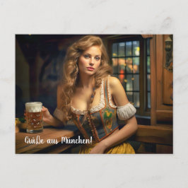 Grüße aus München! Bierzeltstimmung Briefkaart