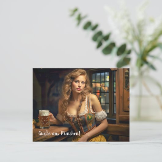Grüße aus München! Bierzeltstimmung Briefkaart (Staand voorkant)