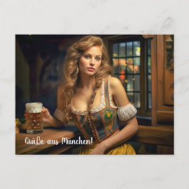 Grüße aus München! Bierzeltstimmung Briefkaart