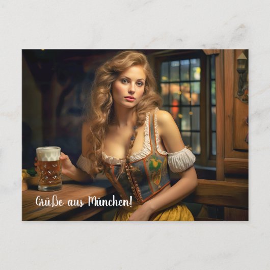 Grüße aus München! Bierzeltstimmung Briefkaart (Voorkant)