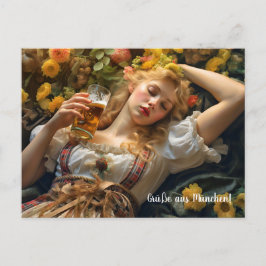 Grüße aus München! Bierzeltstimmung Briefkaart