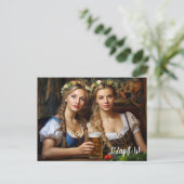 Grüße aus München! Bierzeltstimmung. Dirndl Briefkaart (Staand voorkant)