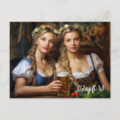 Grüße aus München! Bierzeltstimmung. Dirndl Briefkaart (Voorkant)