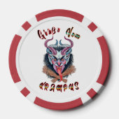 Grüße Vom Krampus Yule Duivel December Krampusnach Poker Chips (Achterkant)