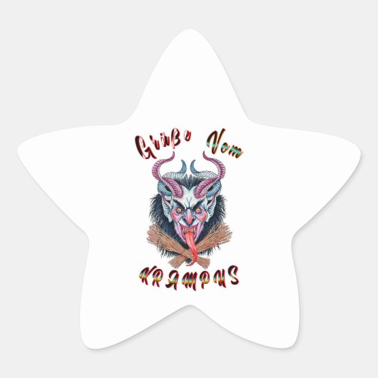 Grüße Vom Krampus Yule Duivel December Krampusnach Ster Sticker (Voorkant)