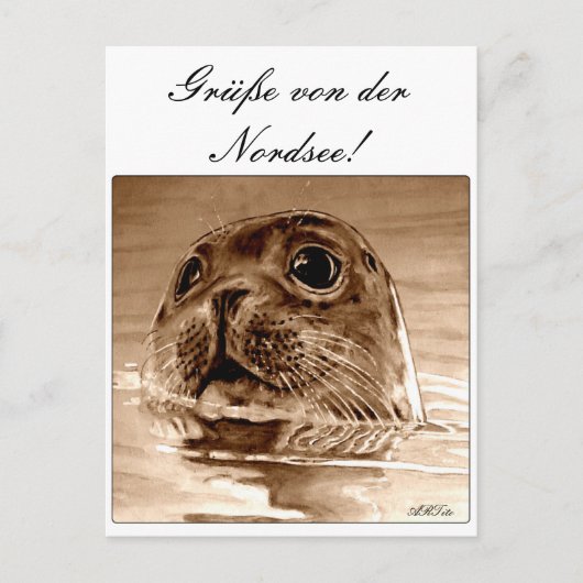 Grüße von der Nordsee! Briefkaart (Voorkant)