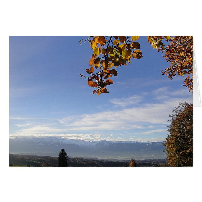 Grusskarte Bergpanorama, blanko (Voorkant Horizontaal)