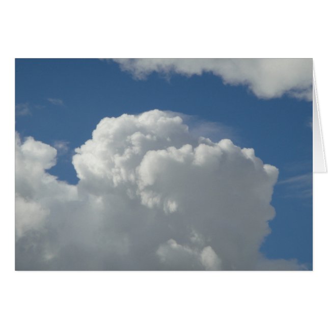 Grusskarte Cumuluswolke, blanko (Voorkant Horizontaal)