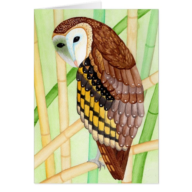 Grußkarte Eule Klappkarte (Voorkant)