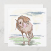 Grusskarte, Geschenkkarte mit Pferdemotiv Feestdagenkaart (Voorkant / Achterkant)