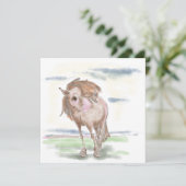 Grusskarte, Geschenkkarte mit Pferdemotiv Feestdagenkaart (Staand voorkant)