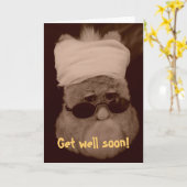 Grusskarte "Get well soon!" Kaart (Gele Bloem)