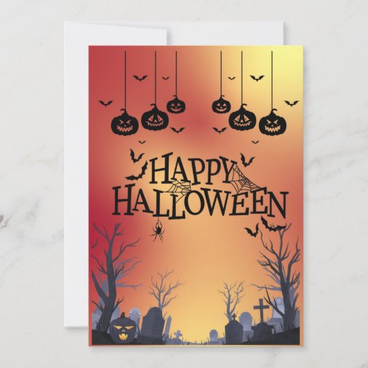 Grußkarte Happy Halloween Orange Kaart (Voorkant)