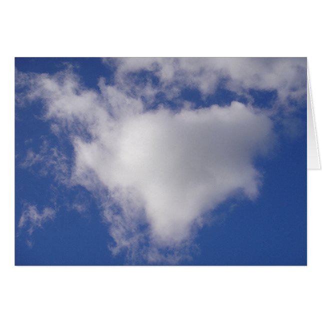 Grusskarte Herzwolke, blanko (Voorkant Horizontaal)