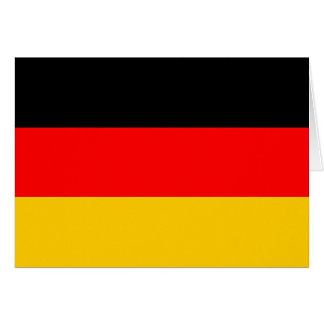 Grußkarte mit Deutschland Fahne (Voorkant Horizontaal)