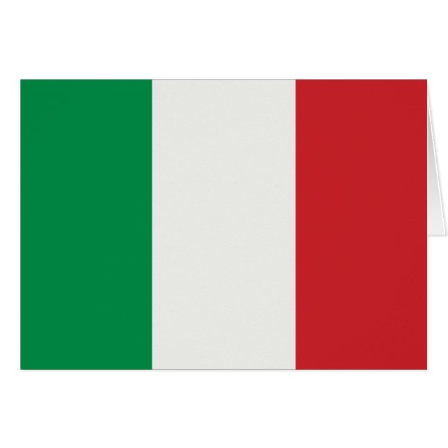 Grußkarte mit Italien Fahne (Voorkant Horizontaal)