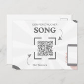 Grußkarte mit QR-Code für einen Song Briefkaart (Voorkant / Achterkant)