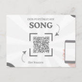 Grußkarte mit QR-Code für einen Song Briefkaart (Voorkant)
