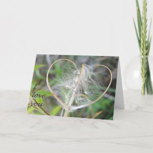 Grusskarte Pflanzenherz: Ik hou van je Kaart